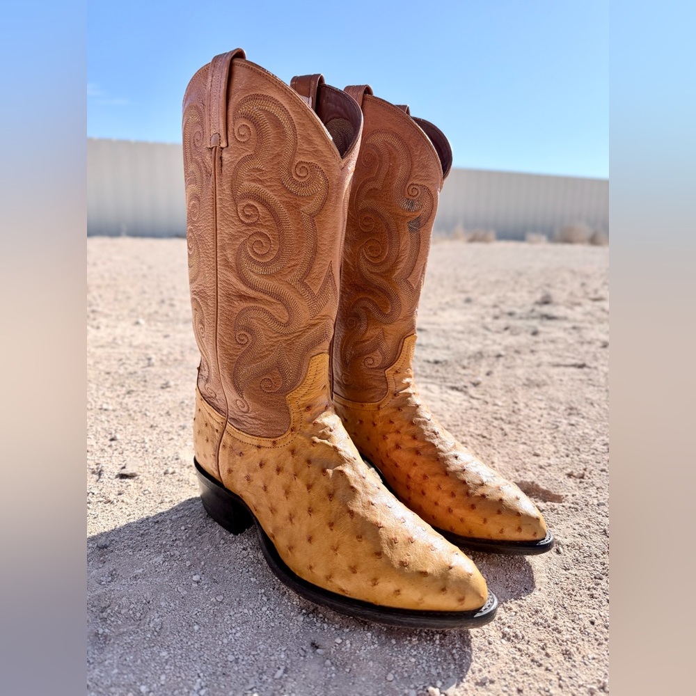 VINTAGE 🪶 Tony Lama Ostrich Mens 8.5D / Womens 10